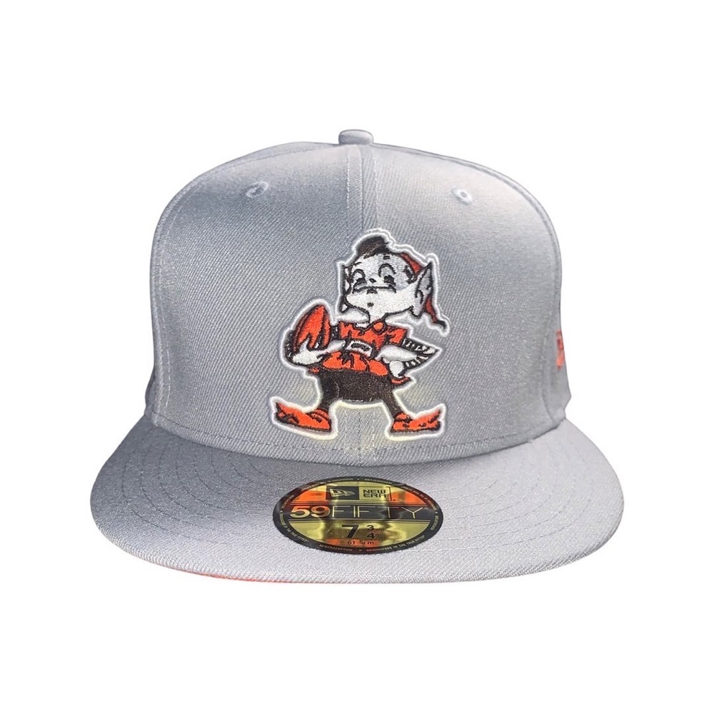 New Era NFL Cleveland Browns 75th Anniversary Patch Fitted hat orange Undervisor